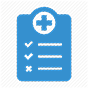 Healthcare checklist on black background